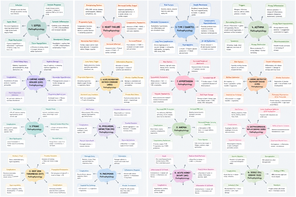 Pathophysiology Concept Maps Collection